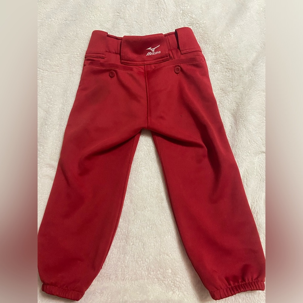 Red Mizuno softball pants